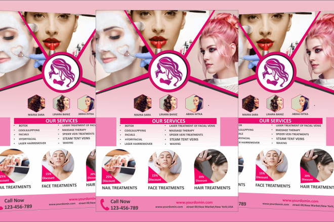 I will do fashion flyer, beauty salon flyer poster price lists