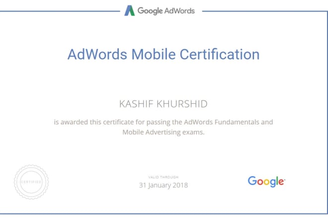 I will do google adwords certfication for you