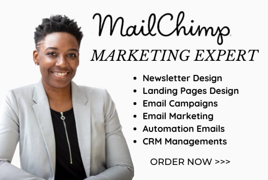 I will do mailchimp landing page, email marketing, automation