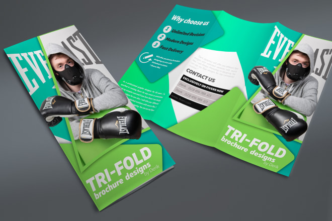 I will do professional bifold or trifold brochure design