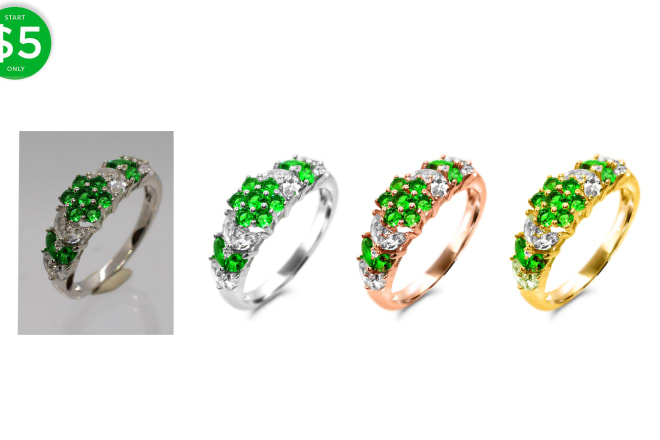 I will do studio quality jewelry image retouching