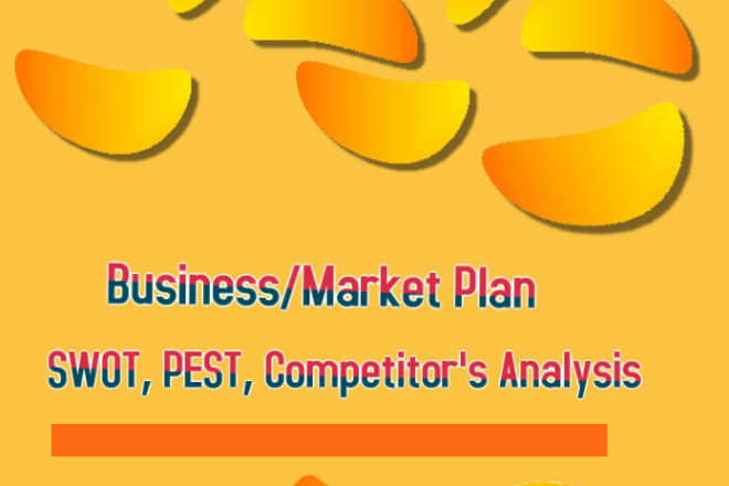 I will do swot, pest, competitor analysis, business marketing plan and research