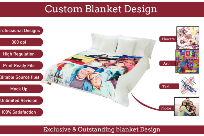 I will do your blanket design