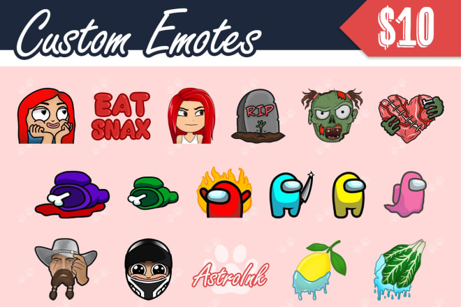 I will draw a custom twitch or discord emote