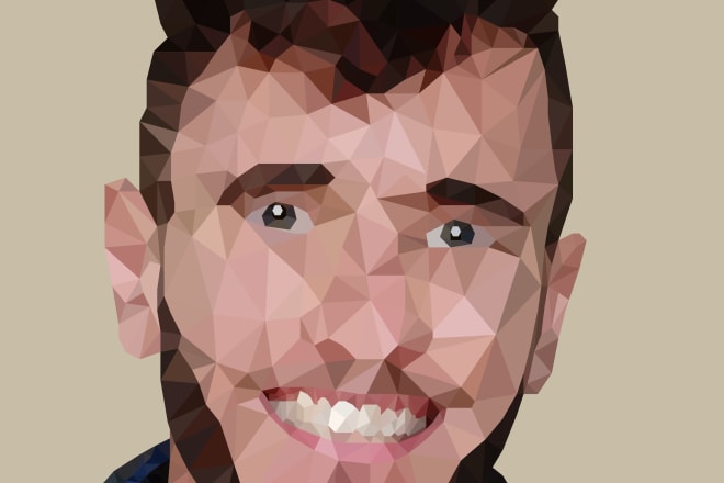I will draw a geometric low poly portrait based on your photo