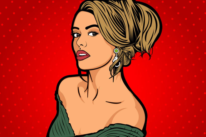 I will draw a professional pop art portrait