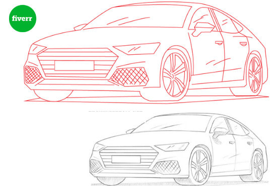 I will draw a vector line art of any product, illustrations