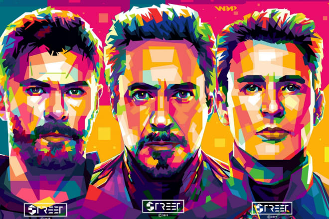 I will draw awesome wpap pop art portrait