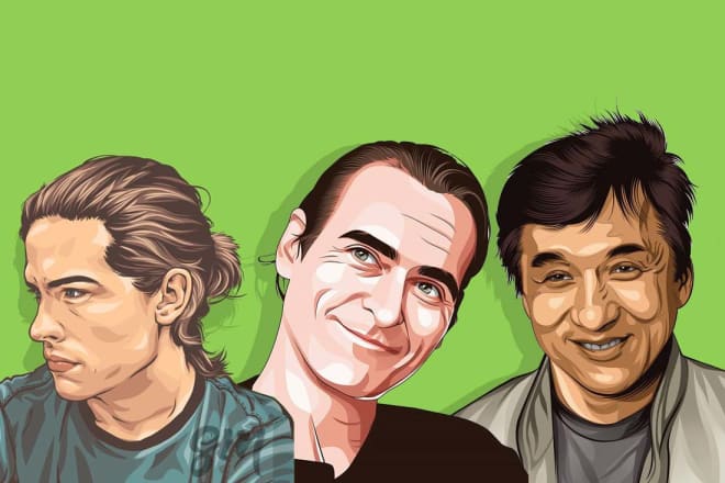 I will draw cartoon vector portrait art from your photo in 24h