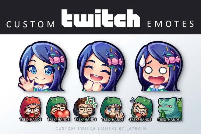 I will draw custom twitch emotes