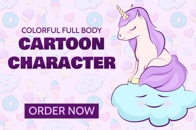 I will draw cute cartoon characters in vector