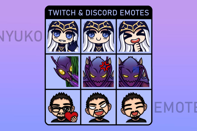 I will draw emotes for your twitch or discord