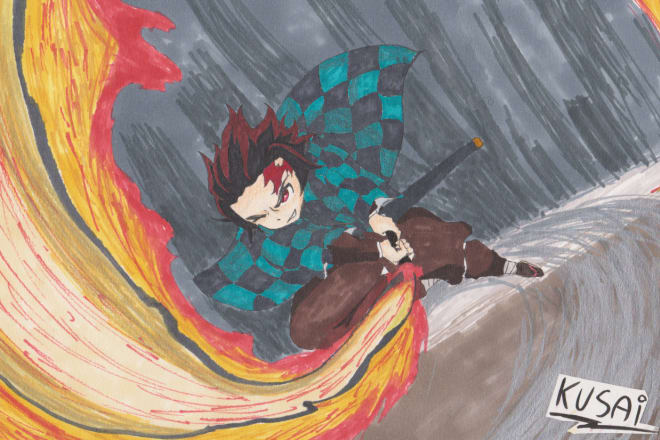 I will draw in manga style a character or yourself