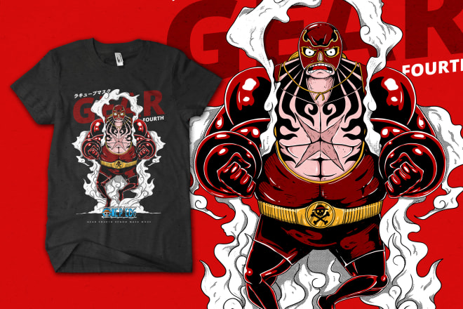 I will draw tshirt design in manga or cartoon style