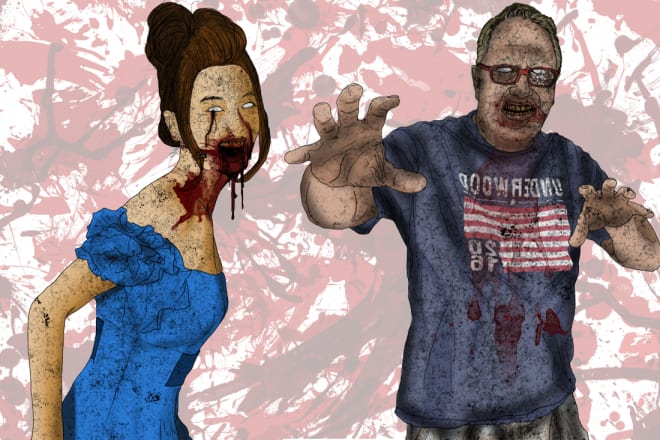 I will draw you as a zombie
