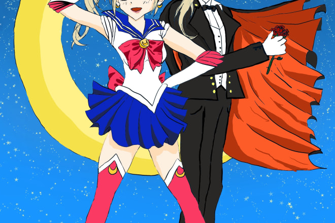 I will draw you like sailor moon in arina tanemura style