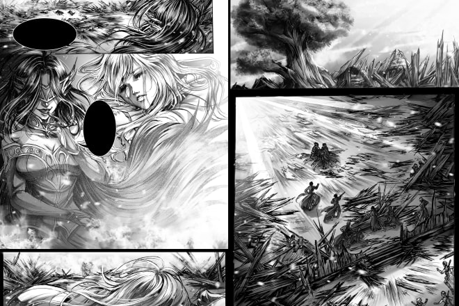 I will draw your comic or manga page