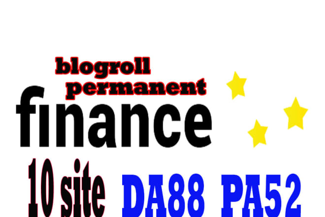 I will give your backlink on 10xda88 finance blogroll permanent