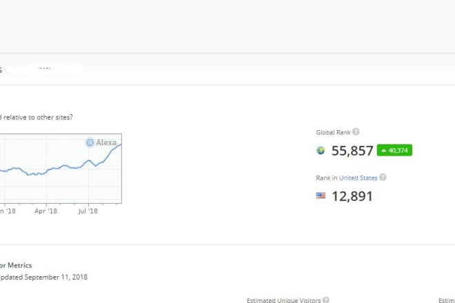 I will improve your alexa rank below 199,999 and USA 20k by social traffic