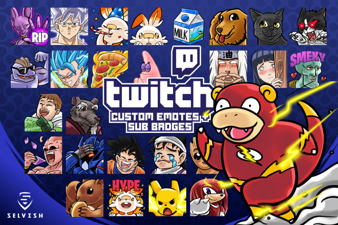 I will make amazing custom twitch emotes and badges