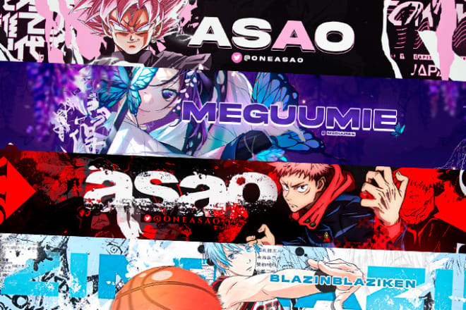 I will make epic banners anime for youtube