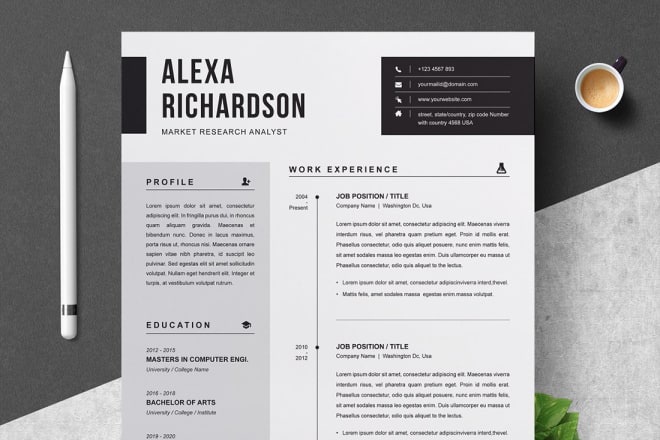 I will make professional resume design or modern cv template