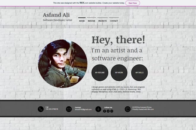 I will make you an amazing portfolio website on wix
