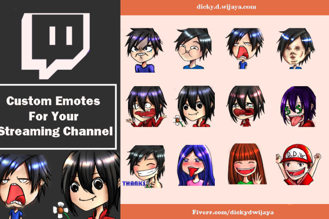 I will making you a custom twitch emotes