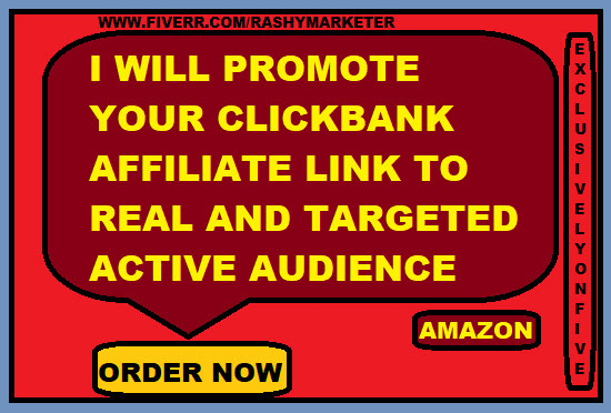 I will market clickbank, usa traffic, teespring affiliate promotion