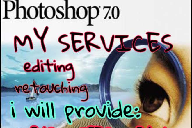 I will photo editing enhancing retouching etc on photoshop