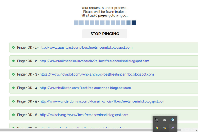 I will ping submit your website or blog to over 5000 sites
