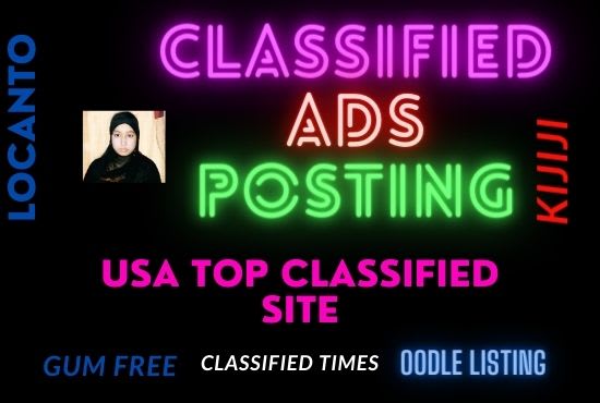 I will post your ad manually USA top classified sites