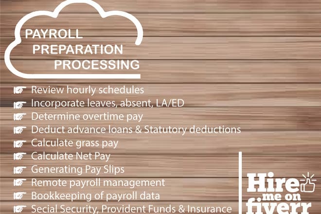 I will prepare employees complete salary sheets weekly, biweekly or monthly in excel
