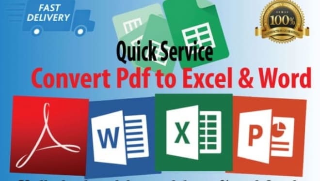 I will professionally convert pdf to word, doc, edit proofread pdf