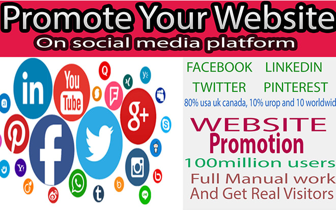 I will promote your website promotion to 100 million highly social active member