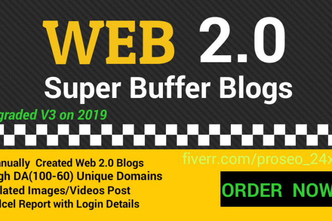 I will provide 30 super web 2 0 backlinks buffer blogs