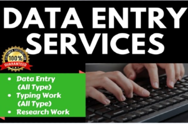 I will provide bulk data entry services in 4 hours