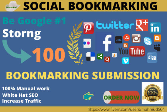 I will provide the best quality of social bookmarking manually SEO backlinks