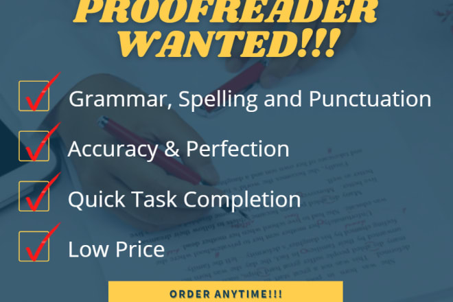 I will provide you with fast and perfect proofreading jobs