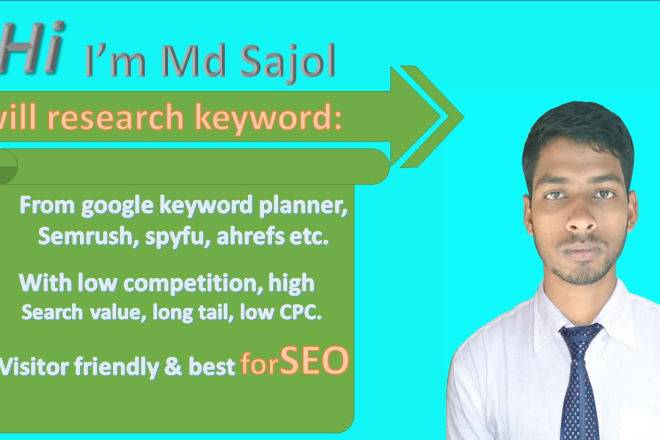 I will research best keyword with low competition and high search volume