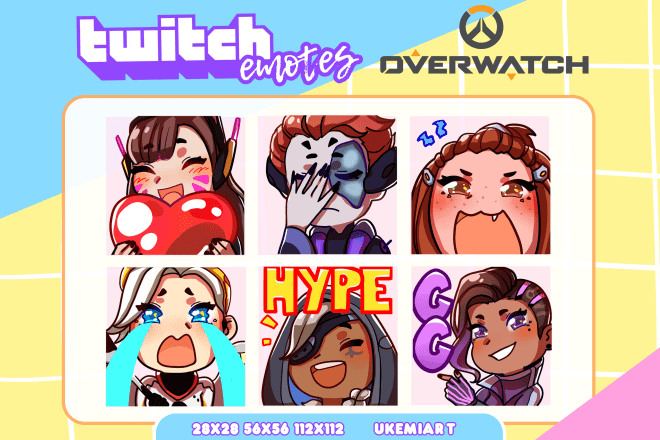 I will sell this premade twitch emote pack of overwatch