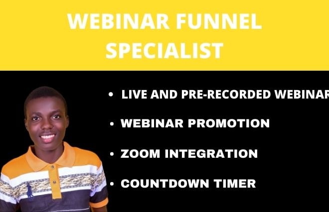 I will set up live and automated webinar using clickfunnel,everwebinar,webinar jam