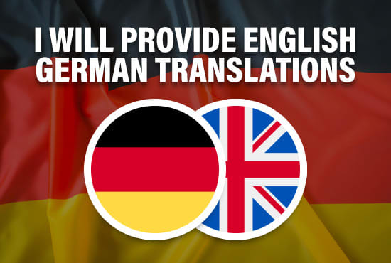 I will translate english to native german
