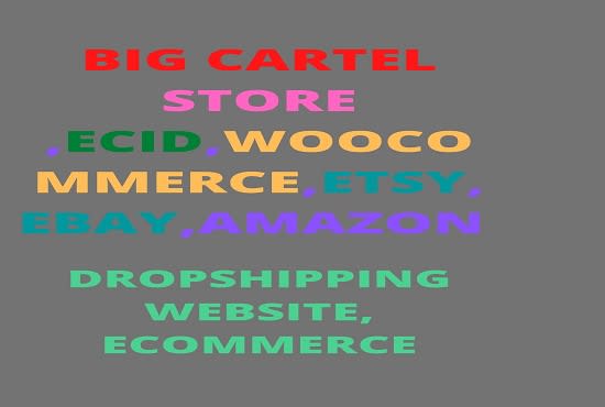 I will woocommerce, big cartel, shopify