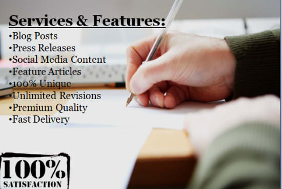 I will write articles on SEO blog posts press release and content