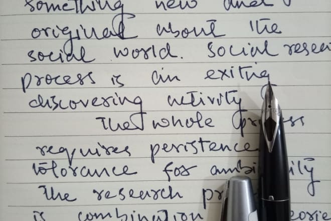 I will write digital content in neat handwriting