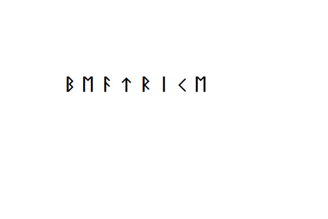 I will write your name or a text using the runic alphabet