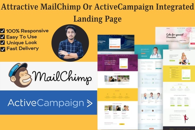 I will build mailchimp leadpages or activecampaign automation wordpress landing page