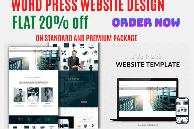 I will build responsive wordpress website design book gig now