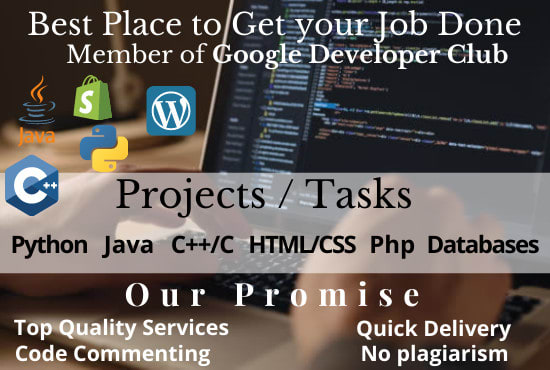 I will code your cpp, java and python programming task and project
